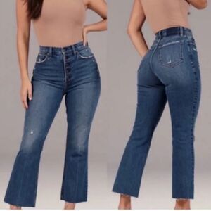 Abercrombie and fitch kick flare ultra high rise jeans